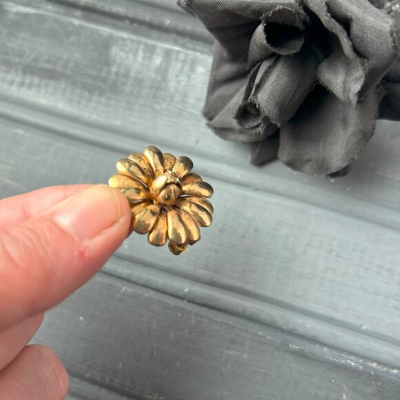 Gold + Turquoise Clip-on Earring Lot (Lot of 3) - Picture 3 of 10